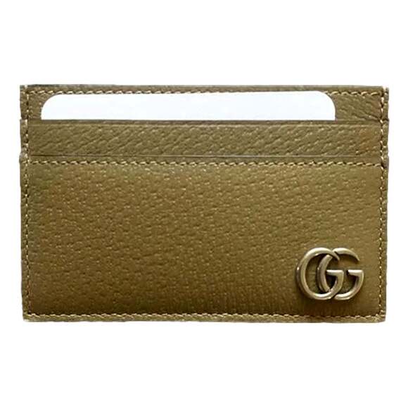 Marmont GG Khaki Green Leather Card Case